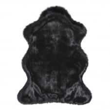 Luxury Faux Fur Skin/Throw - Ebony