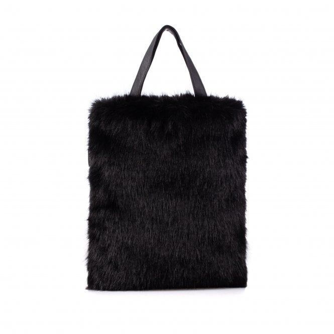 Helen Moore Luxury Faux Fur Tote Bag | Jet
