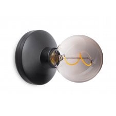 Humble Bee Cordless Wall Light | Black | Smoked Bulb