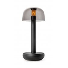 Humble Two Table Light | Black | Smoked Glass Shade