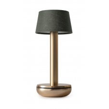 Humble Two Table Light | Gold | Emerald Linen Shade