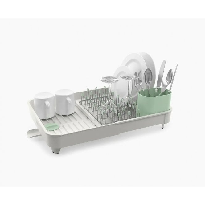 Joseph Joseph Extend Expandable Dish Rack/Drainer | Stone/Green