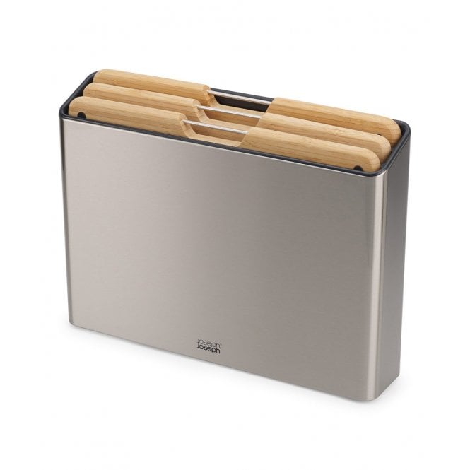 Joseph Joseph Folio Steel Bamboo 3 Piece Chopping Board Set | Stainless Steel
