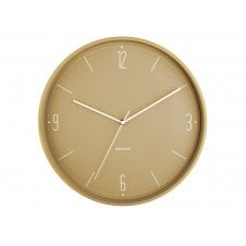 Numbers & Lines Wall Clock | 40cm | Ochre
