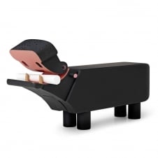Painted Wooden Hippo - Black