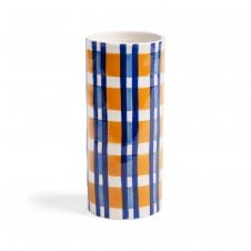 Clash Check Porcelain Vase