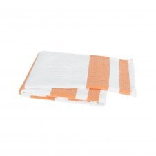 San Marino Stripe Cotton Throw | Papaya