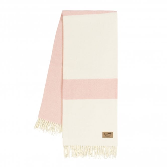 Lands Downunder Sydney Herringbone Stripe Throw | Blush