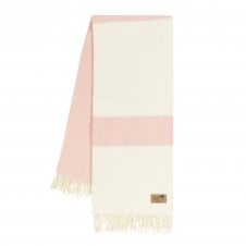 Sydney Herringbone Stripe Throw | Blush
