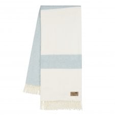 Sydney Herringbone Stripe Throw | Glacier
