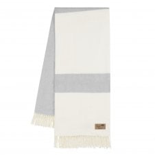 Sydney Herringbone Stripe Throw | Light Grey
