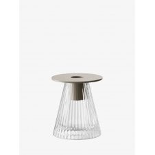 Beacon Candleholder/Vase | H10cm | Clear/Concrete Grey