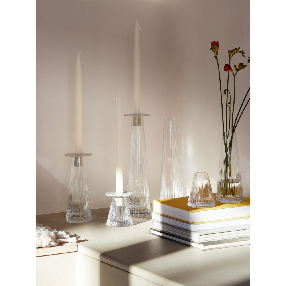 Buy LSA Beacon Candleholder/vase | Clear | H10cm | Black by Design