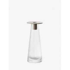 Beacon Candleholder/Vase | H22cm | Clear/Concrete Grey