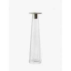 Beacon Candleholder/Vase | H34cm | Clear/Concrete Grey
