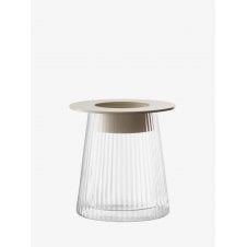 Beacon Lantern/Vase | H14cm | Clear/Concrete Grey