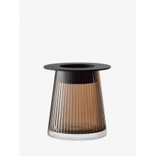 Beacon Lantern/Vase | H14cm | Taupe/Jet Black