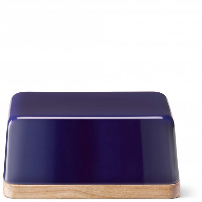 LSA International Collective Porcelain Butter Dish with Ash Lid | Cobalt Blue