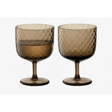 Dapple Wine Glasses | Set of 2 | 325ml | Earth Brown