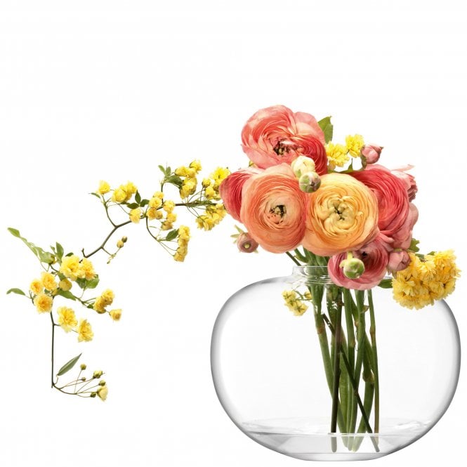 LSA International Flower Curved Bouquet Vase | H20cm | Clear