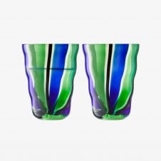 Folk Tumbler | Blue & Green | Set of 2 | 280ml