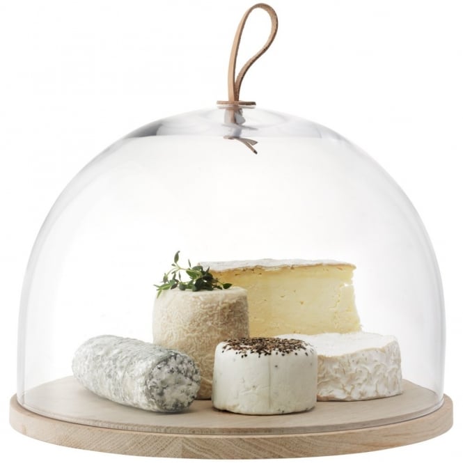 LSA International Ivalo Cake/Cheese/Pastries Dome on Ash Base - 32cm