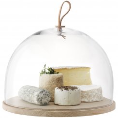 Ivalo Cake/Cheese/Pastries Dome on Ash Base - 32cm