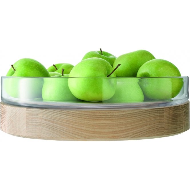 LSA International Lotta Fruit/Salad Bowl with Ash Base