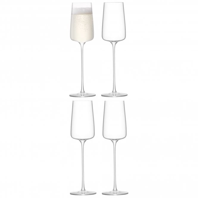 LSA International Metropolitan Champagne Flute | Set of 4 | 230ml