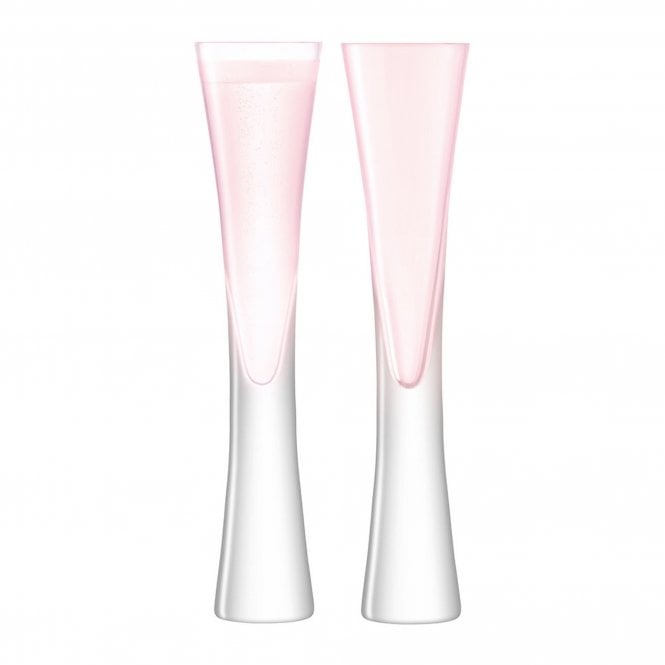 LSA International Moya Champagne Flutes Blush - Set of 2