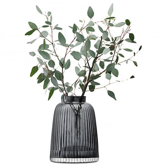 LSA International Pleat Vase - Grey - H20cm