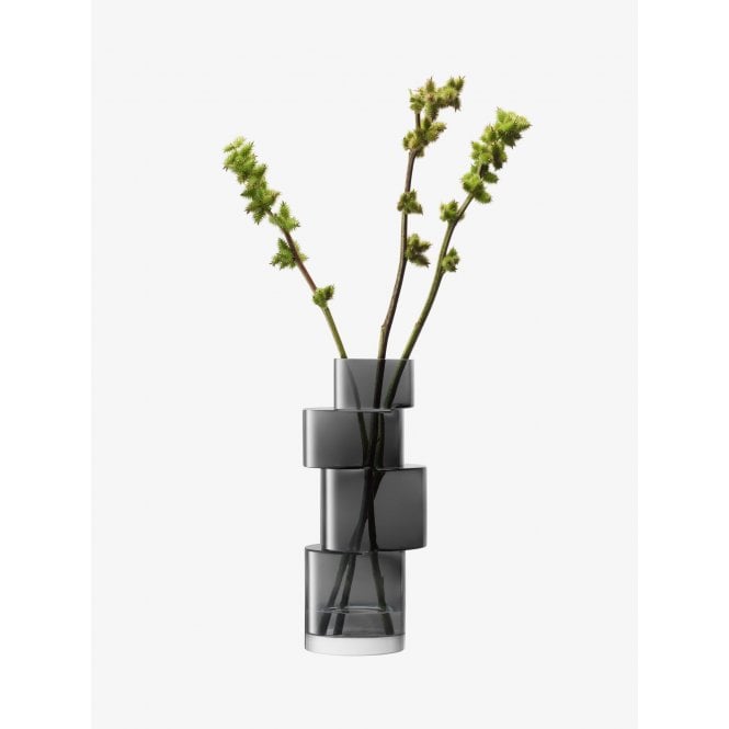 LSA International Tier Vase | 35cm | Slate Grey