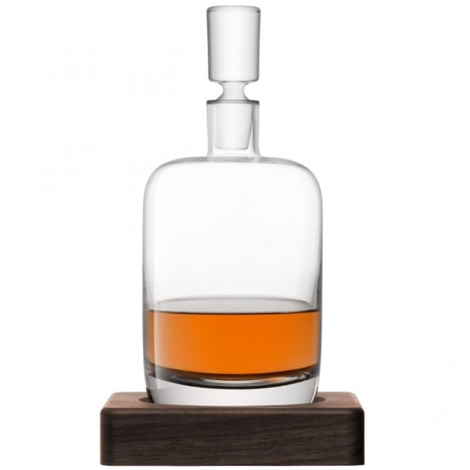 LSA International Whisky Renfrew Decanter on a Walnut Base - 1.1L