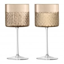Wicker Wine Glasses - Set of 2 - Taupe