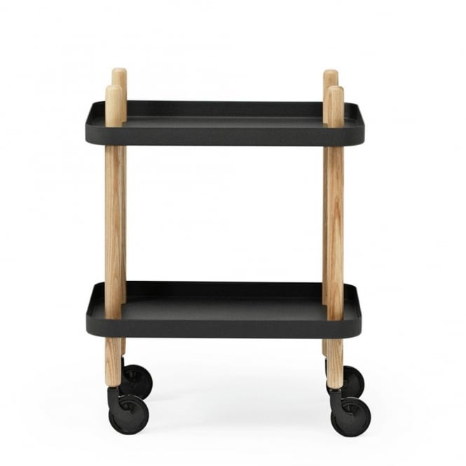 Normann Copenhagen Block Side Table/Drinks Trolley - Black