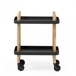 Block Side Table/Drinks Trolley - Black