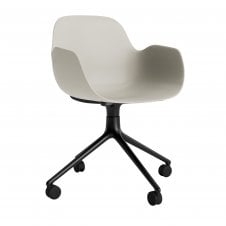 Form Armchair Swivel | 4 Wheel | Aluminium