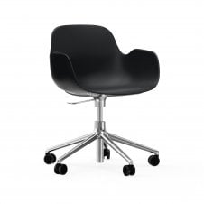Form Armchair Swivel | 5 Wheel | Gas Lift | Aluminium