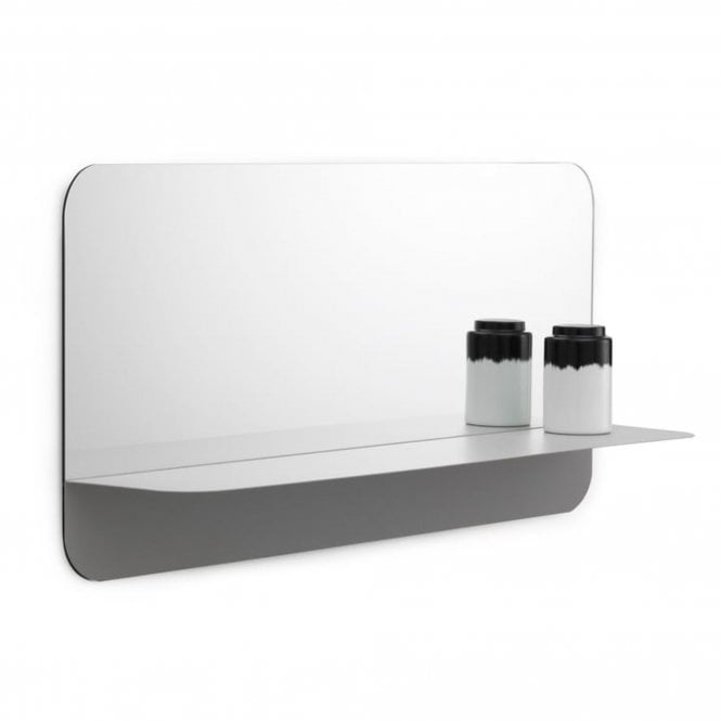 Normann Copenhagen Horizon Mirror | Horizontal | Matt White Shelf