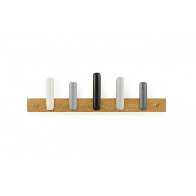 Normann Copenhagen Play Five Hook Wooden Coat Rack - Shadow