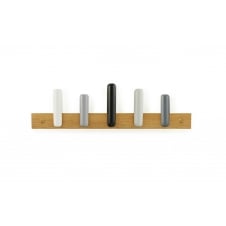 Play Five Hook Wooden Coat Rack - Shadow