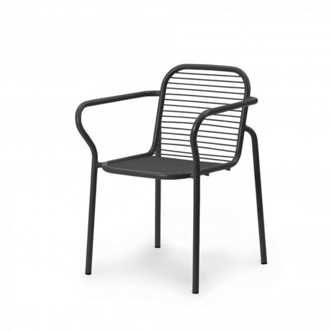 Normann Copenhagen Vig Outdoor Armchair | Black Powder-coated Steel