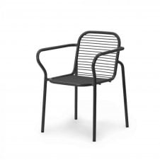 Vig Outdoor Armchair | Black Powder-coated Steel