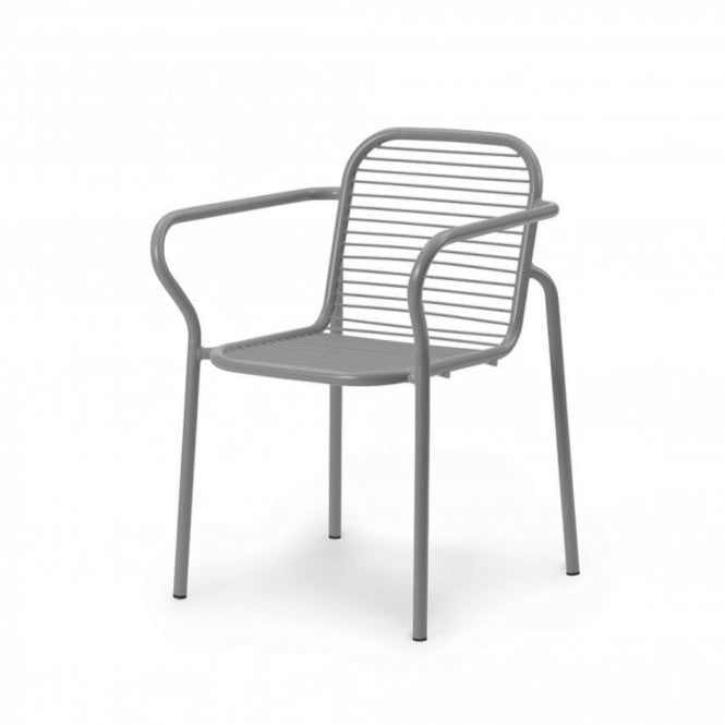 Normann Copenhagen Vig Outdoor Armchair | Grey Powder-coated Steel