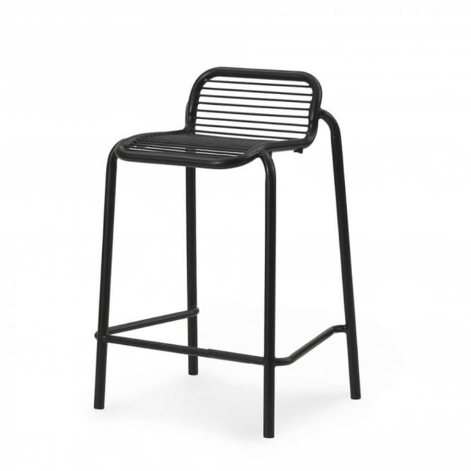 Normann Copenhagen Vig Outdoor Bar Stool | Black Steel | 65cm