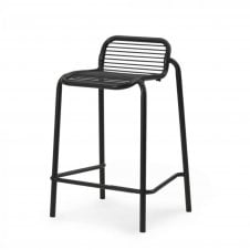 Vig Outdoor Bar Stool | Black Steel | 65cm