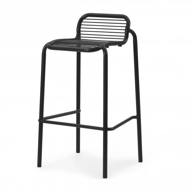 Normann Copenhagen Vig Outdoor Bar Stool | Black Steel | 75cm