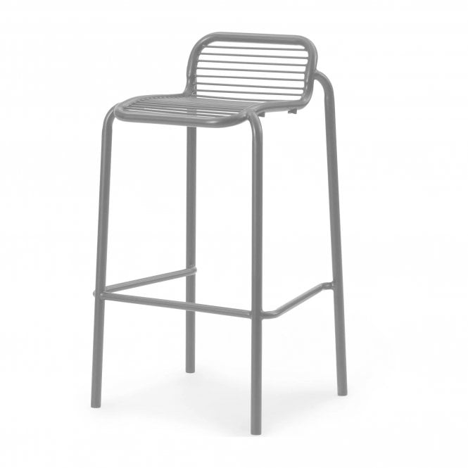 Normann Copenhagen Vig Outdoor Bar Stool | Grey | 75cm