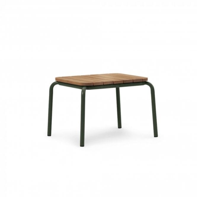 Normann Copenhagen Vig Outdoor Coffee Table | Robina Wood/Dark Green | 55 x 45 cm