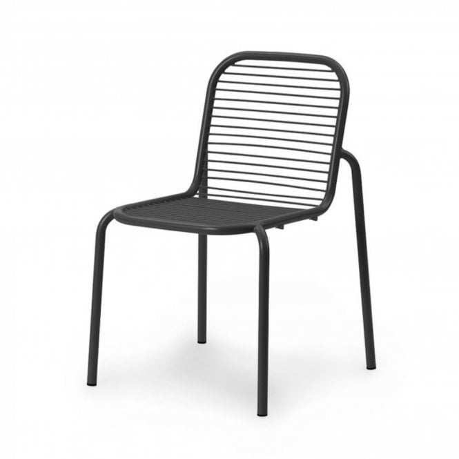 Normann Copenhagen Vig Outdoor Dining Chair | Black Powder-coated Steel